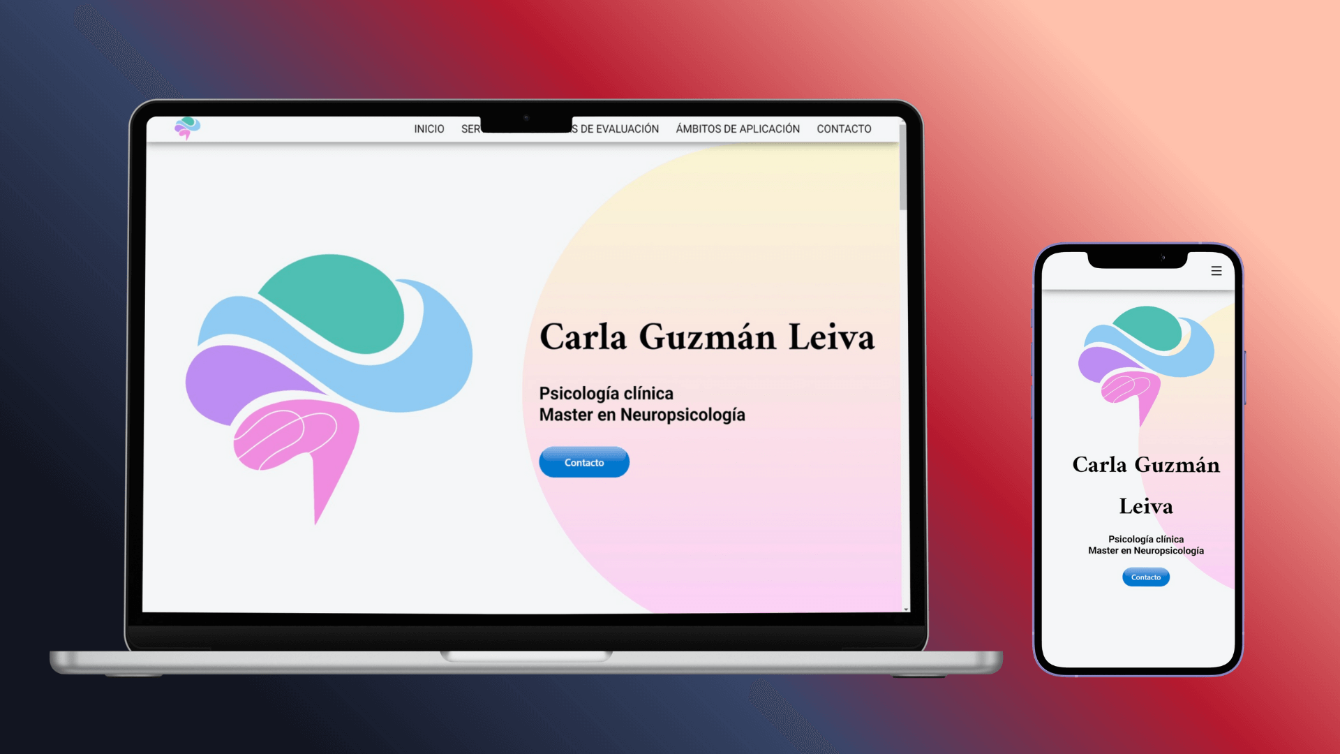 Landing page de neuropsicología en Antofagasta - Sitio web profesional desarrollado por NANSSO para CGL Neuropsicología